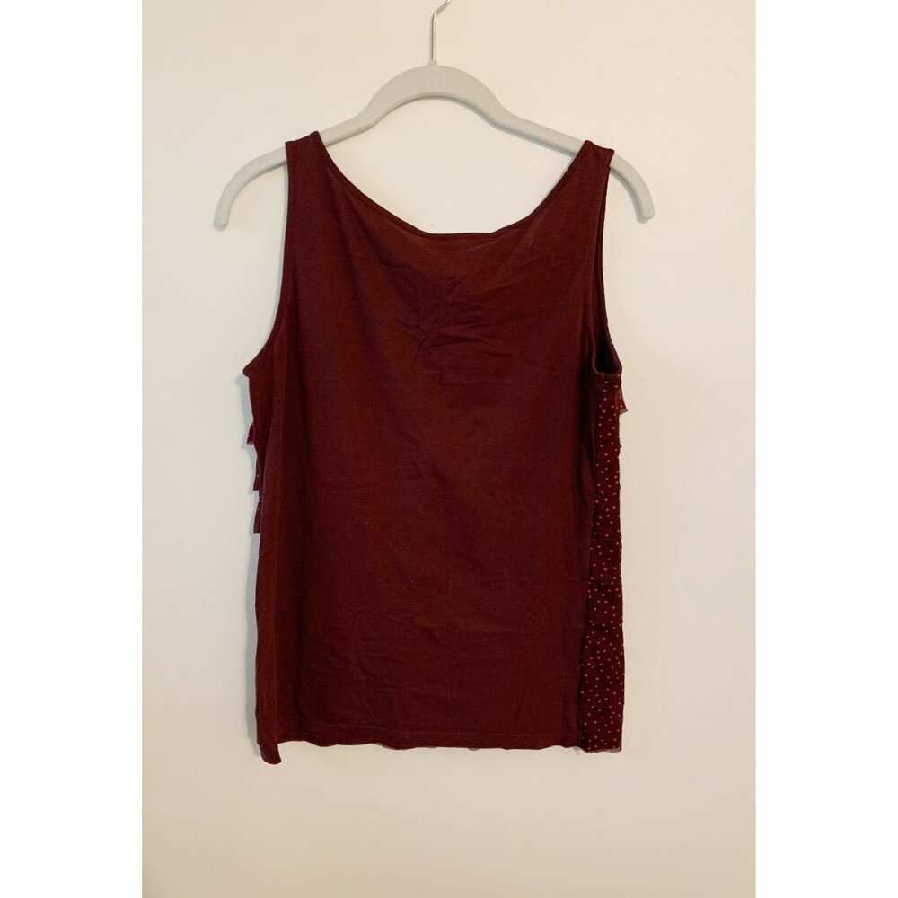 Ann Taylor Loft Ruffle Tank Shell Size M - Picture 3 of 3